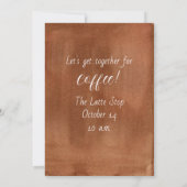 Koffie Datum Uitnodiging Gebak Snoep Voedsel (Achterkant)