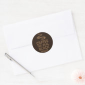 koffie de echte zwarte magie grappige cafeïne vers ronde sticker (Envelop)