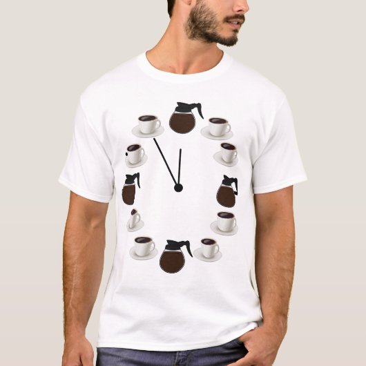 Koffie, de hele tijd t-shirt (Voorkant)