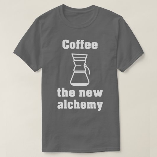 Koffie de nieuwe Alchemy White T-shirt (Design voorkant)