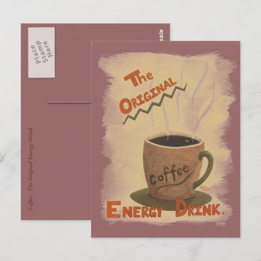 Koffie - de Originele Drink van de Energie Briefkaart (Voorkant / Achterkant)