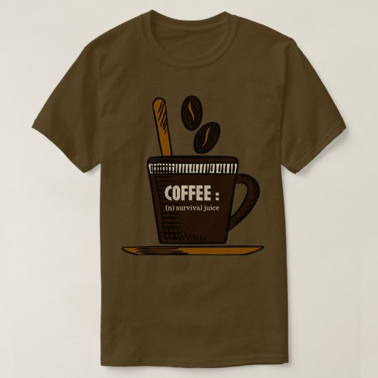 KOFFIE DE OVERLEVENDE JUICE T-SHIRT (Design voorkant)