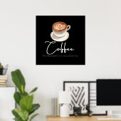 Koffie: De stille partner Poster (Thuiskantoor)