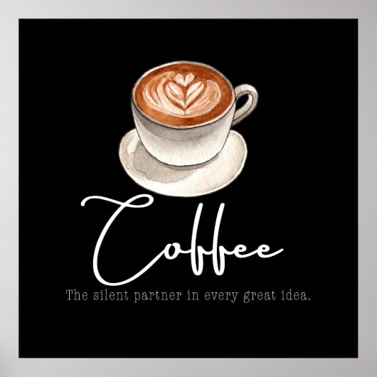 Koffie: De stille partner Poster (Voorkant)