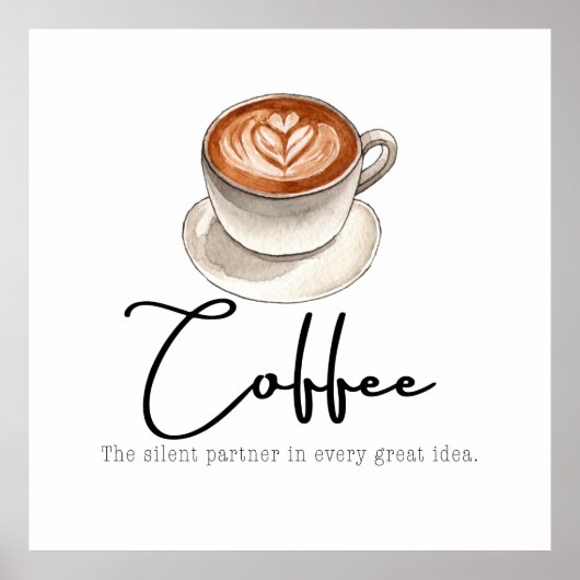 Koffie: de stille partner poster (Voorkant)