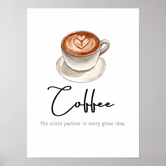 Koffie: de stille partner poster (Voorkant)