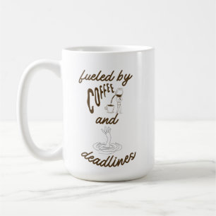 Koffie & Deadlines Schattige Kantoorhumor Koffiemok