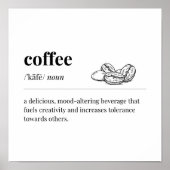 Koffie Definitie Een Stemmingsveranderende Drank Poster (Voorkant)