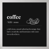 Koffie Definitie Een Stemmingsveranderende Drank ( Poster (Voorkant)