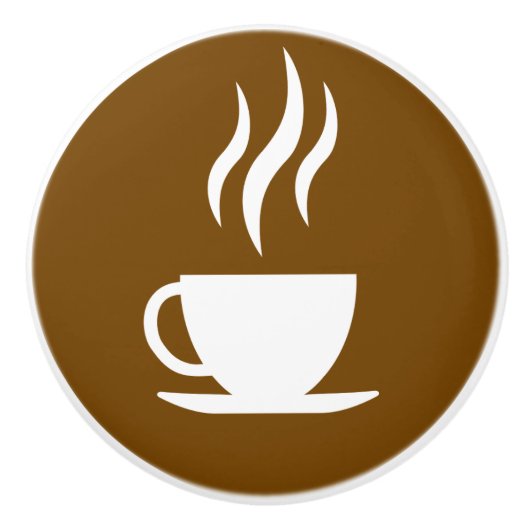 Koffie deurknop keramische knop (Voorkant)