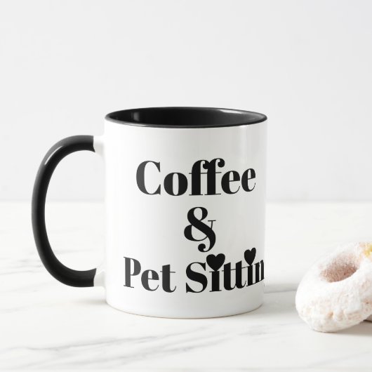Koffie & Dierenoppas Mok (Met donut)
