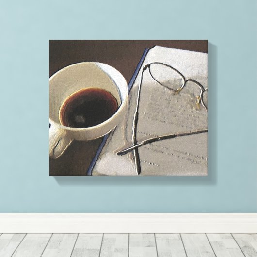 Koffie digitale olie op Canvas (Insitu (Houten vloer))