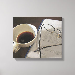 Koffie digitale olie op Canvas