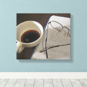 Koffie digitale olie op Canvas Afdruk (Insitu (Houten vloer))