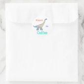 Koffie Dinosaurus Grappige Slogan Brachiosaurus Oc Ronde Sticker (Tas)