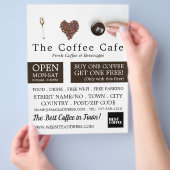 Koffie Display, Barista, Café, Coffeehouse Adverte Flyer (Hand)