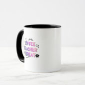 Koffie Docent Herhaal Mok – Grappig Docent Cadeau (Voorkant links)