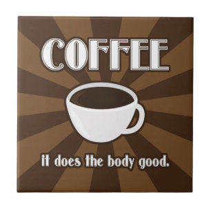 Koffie doet de lichaamslang Good II Tegeltje