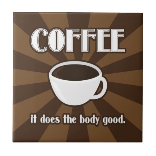 Koffie doet de lichaamslang Good II Tegeltje (Voorkant)