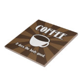 Koffie doet de lichaamslang Good II Tegeltje (Zijkant)