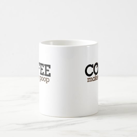 Koffie doet me poepen koffiemok (Center)