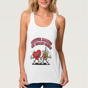 Koffie doet mijn hart glimlachen tanktop