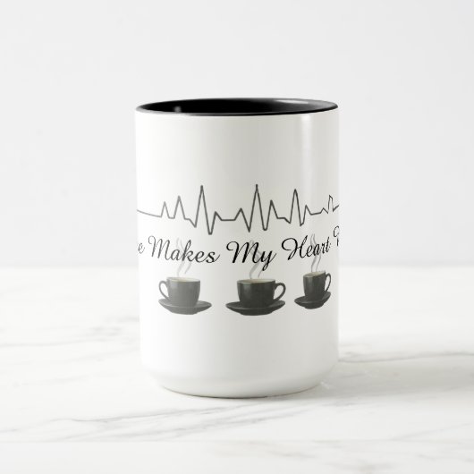 Koffie doet mijn hart kloppen mok (Midden)