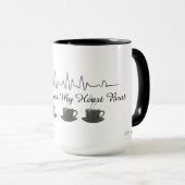 Koffie doet mijn hart kloppen mok (Voorkant rechts)