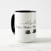 Koffie doet mijn hart kloppen mok (Voorkant links)