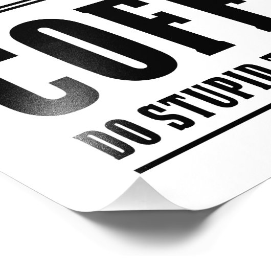 Koffie doet sneller dingen foto afdruk (Hoek)