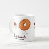  koffie Donut BFF Beste vrienden Koffiemok (Voorkant links)