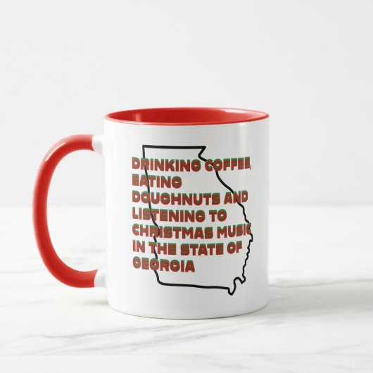 Koffie, donuts en kerstliedjes in Georgia Mok (Links)