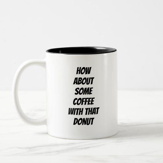 Koffie & Donuts Tweekleurige Koffiemok (Links)