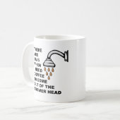 Koffie Douchekop Grappige Mok of Reisbeker (Voorkant links)