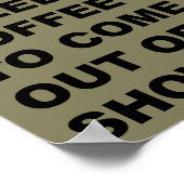 Koffie Douchekop Grappige Poster Bord (Hoek)