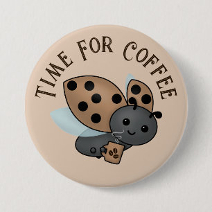 Koffie Drink Button Ladybug