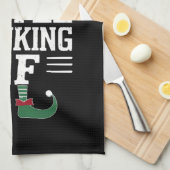 Koffie Drink Elf Familie die Kerstmis aanpast Theedoek (Quarter Fold)