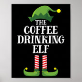 Koffie Drink Elf Matching Family Group Christma Poster (Voorkant)
