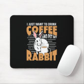 Koffie Drink en konijn Muismat (Met muis)