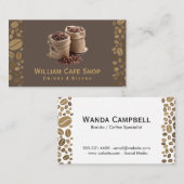 koffie-Drink | koffiebonenzakken Visitekaartje (Voorkant / Achterkant)