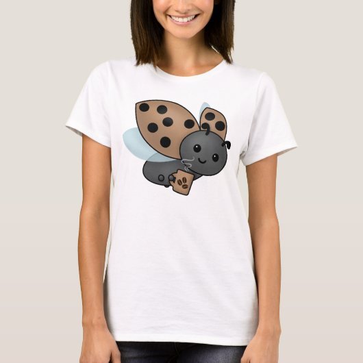 Koffie Drink Ladybug T-Shirt (Voorkant)