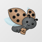 Koffie Drink Ladybug Window Cling Raamsticker (Vel)