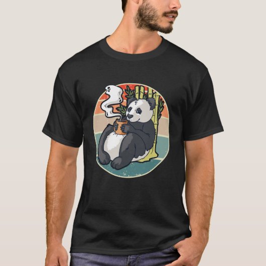 Koffie drink panda t-shirt (Voorkant)