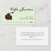 Koffie Drink Punch / Loyaliteit Kaart Klantenkaartje (Voorkant / Achterkant)