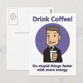 Koffie Drink - Snellere dingen doen Briefkaart (Voorkant / Achterkant)