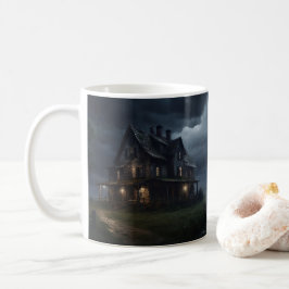 Koffie drinken bij The Haunted Farmhouse Koffiemok