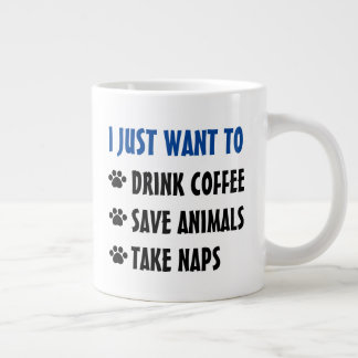 Koffie Drinken, dieren redden, kranen maken Grote Koffiekop