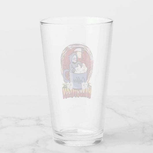 Koffie Drinken en eng zijn Glas (Achterkant)