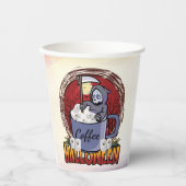 Koffie Drinken en eng zijn Papieren Bekers (Voorkant)