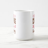 "Koffie drinken en gelukkig zijn" Koffiemok (Center)